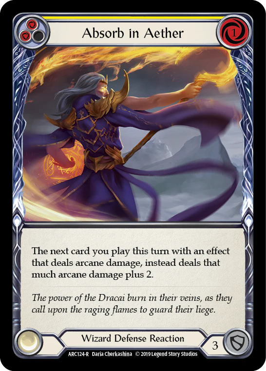 Absorb in Aether (Yellow) [ARC124-R] (Arcane Rising)  1st Edition Normal