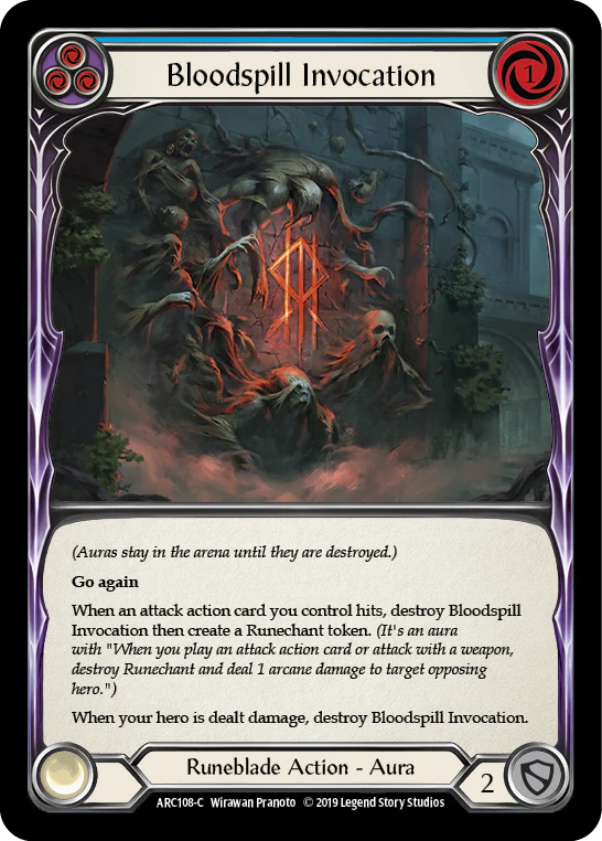 Bloodspill Invocation (Blue) [ARC108-C] (Arcane Rising)  1st Edition Normal