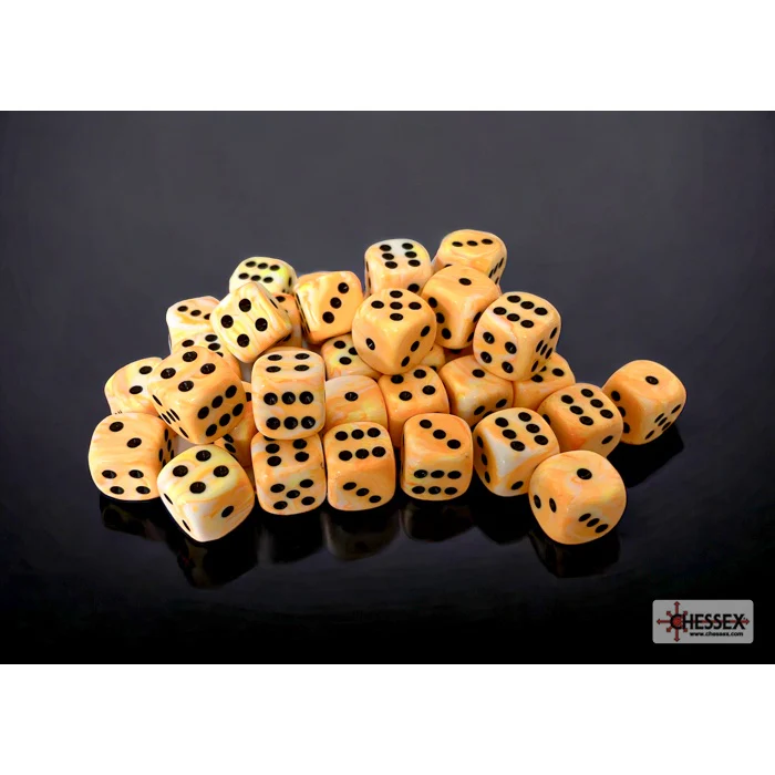 CHX 27853K Festive Sunburst/black 12mm d6 w/pips Dice Block - Image 2