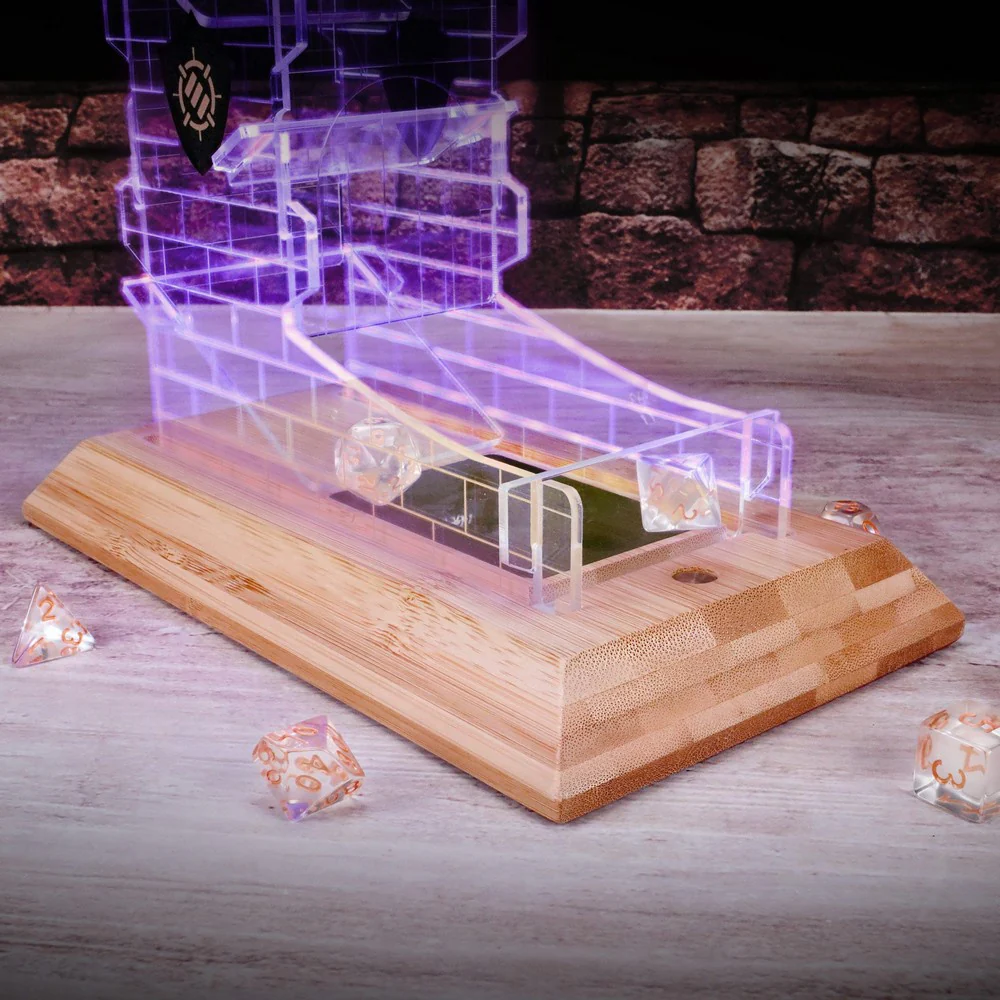 ENHANCE Tabletop LED Dice Tower and 7pc Clear Dice Set - Image 7