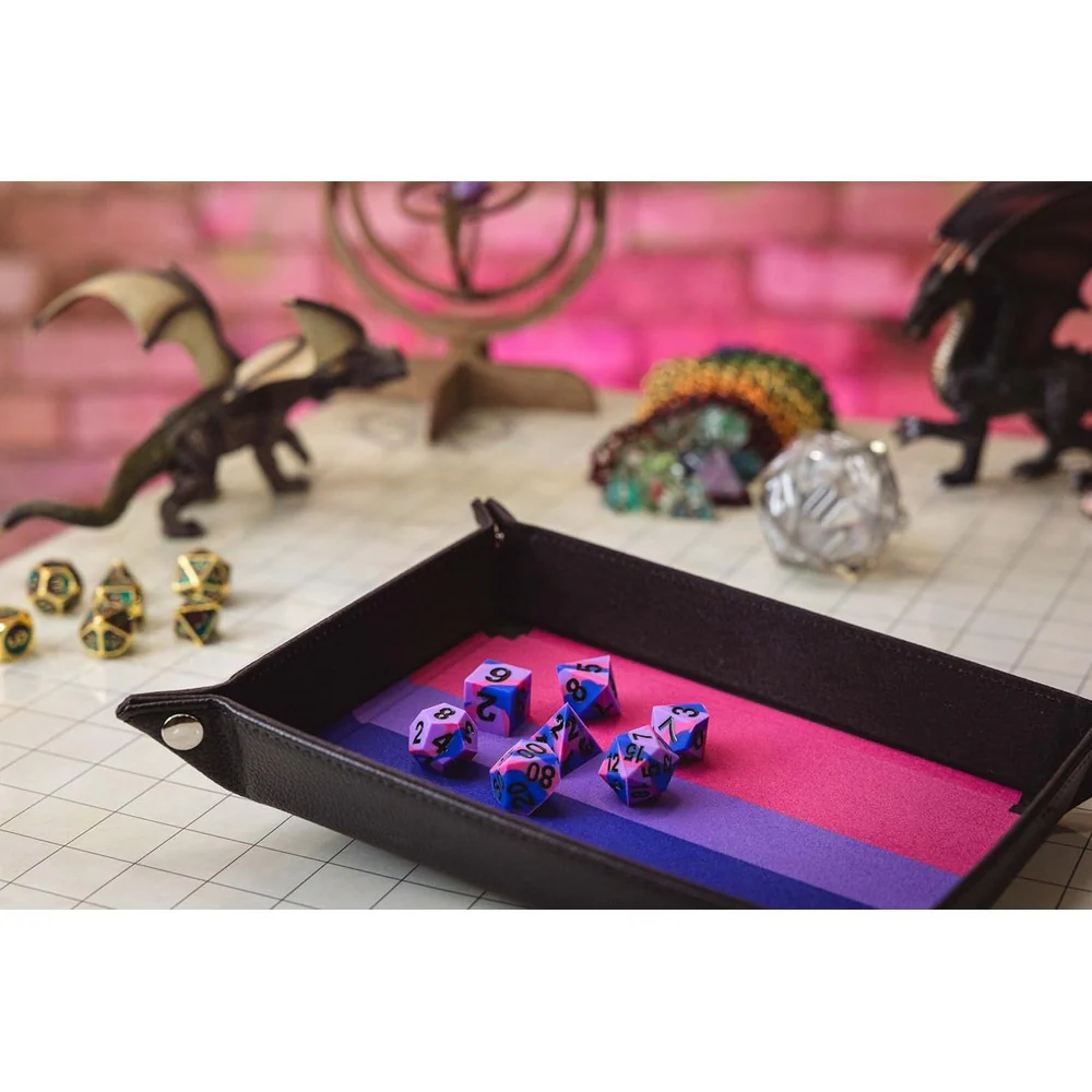 Fanroll: Pride Fold Up Velvet Dice Tray: Bisexual - Image 6