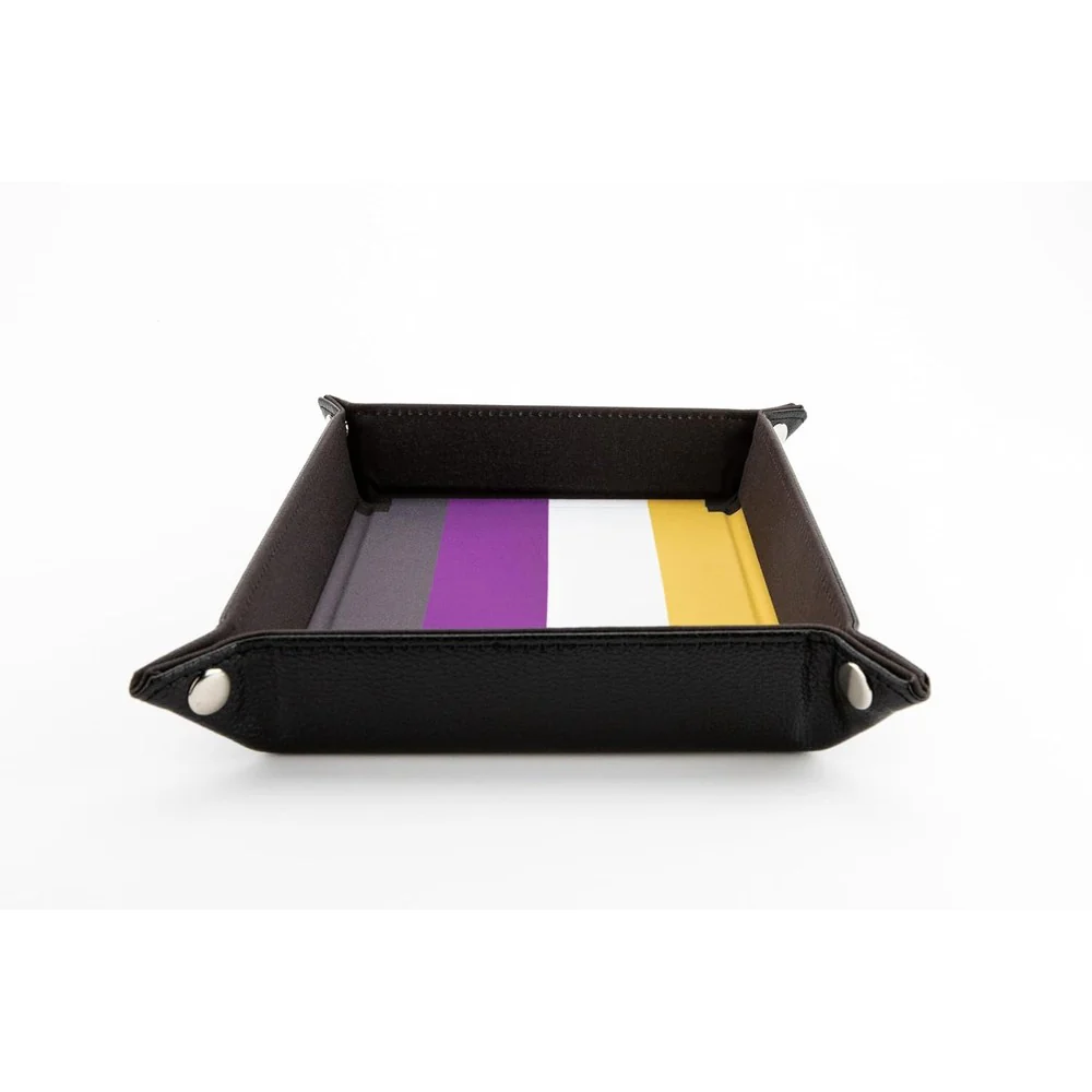 Fanroll: Pride Fold Up Velvet Dice Tray: Nonbinary - Image 4