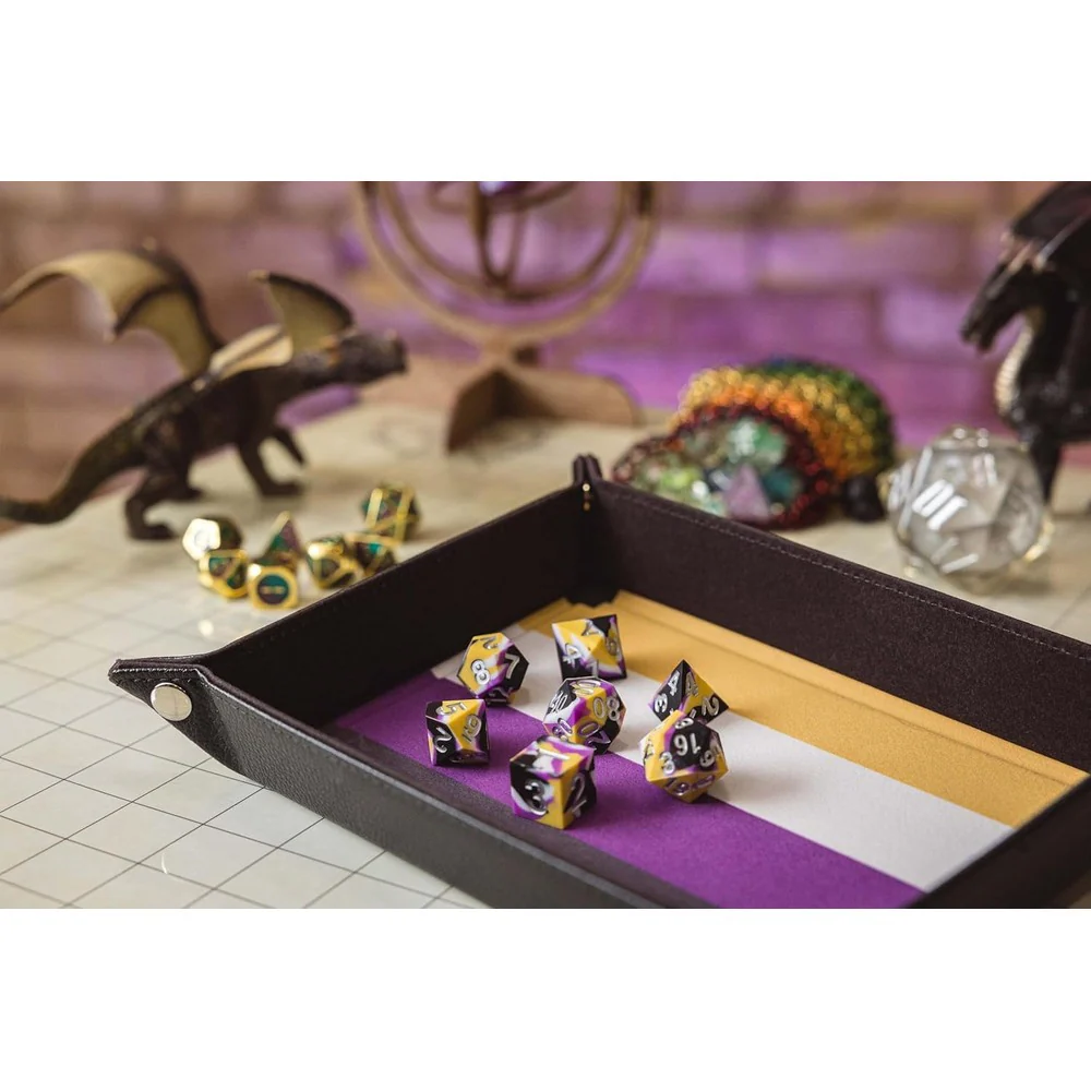 Fanroll: Pride Fold Up Velvet Dice Tray: Nonbinary - Image 6
