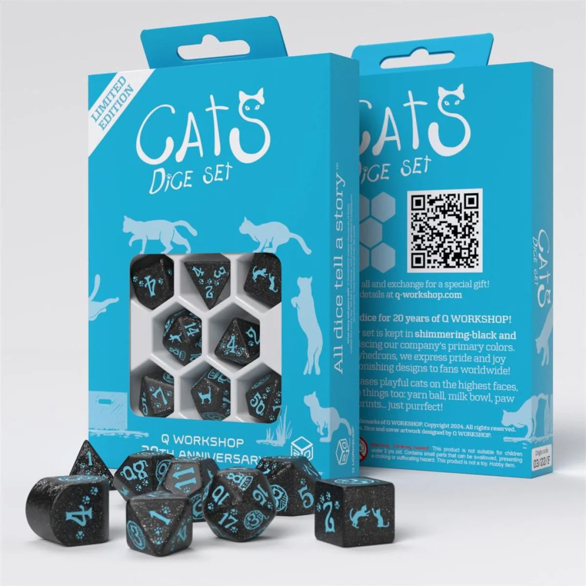 Q Workshop - Cats Dice Set - 20 Years Dice Set 7
