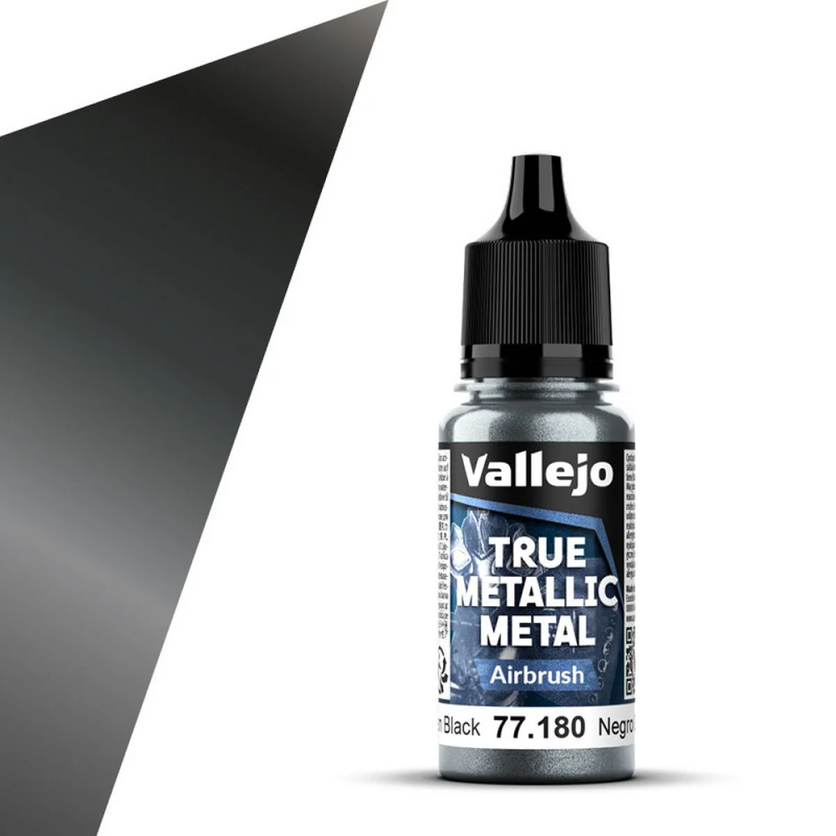 Vallejo - True Metallic Metal - Obsidian Black 18ml (Airbrush) - Image 2